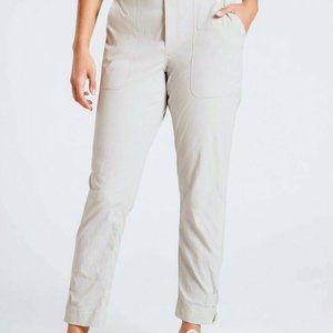Athleta Trekkie Belted Pant Size 0 Hiking Active Joggers Birch Gray Off White